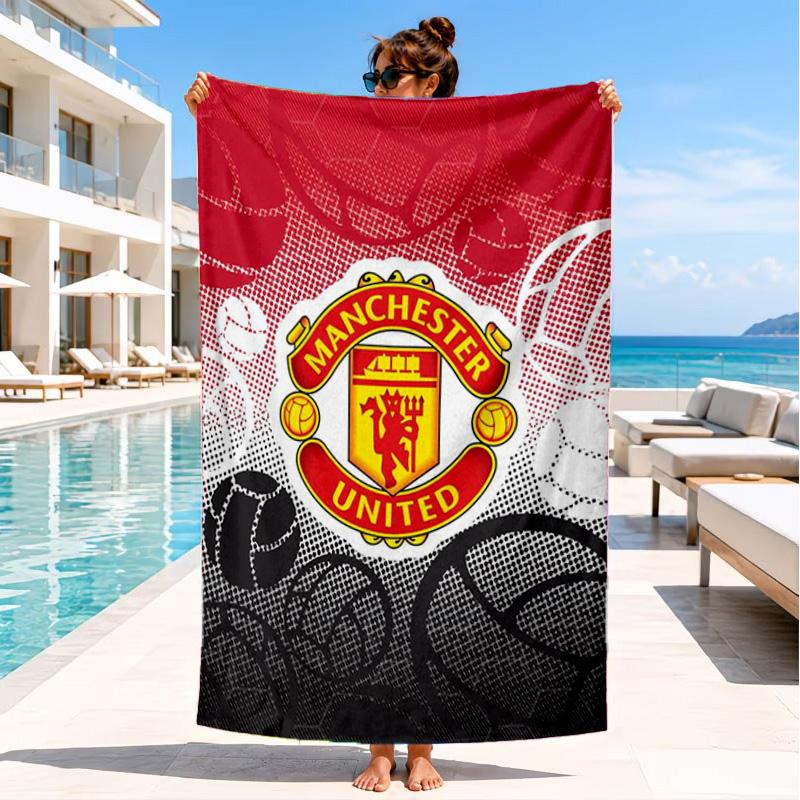Manchester United Stadion Strandlaken, Sneldrogend, Makkelijk te Onderhouden, Geschikt voor Zowel Fitness als Strandvakanties, Sport Essentieel