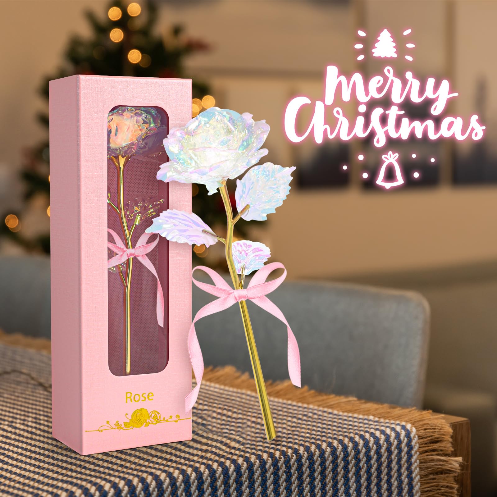 

Galaxy Rose Зачарованный хрустальный цветок, Радужная роза Подарки для женщин, девушек, мам на Рождество, годовщину, день рождения, День матери