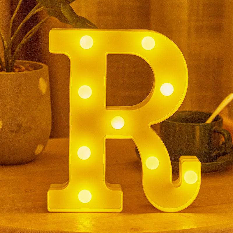LED 21cm Warm Light Alphabet 0-9 Letters for Wedding Party Home Decor