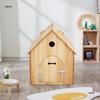 Four-Season Wooden Pet House: Indoor Cat Bed & Small Dog Kennel with Door