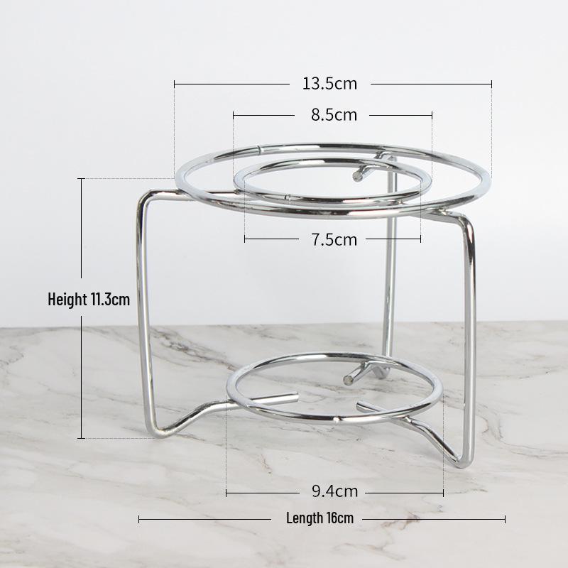 Round Metal Stove Rack for Moka Pot and Teapot With Alcohol or Gas Lamp Compatibility