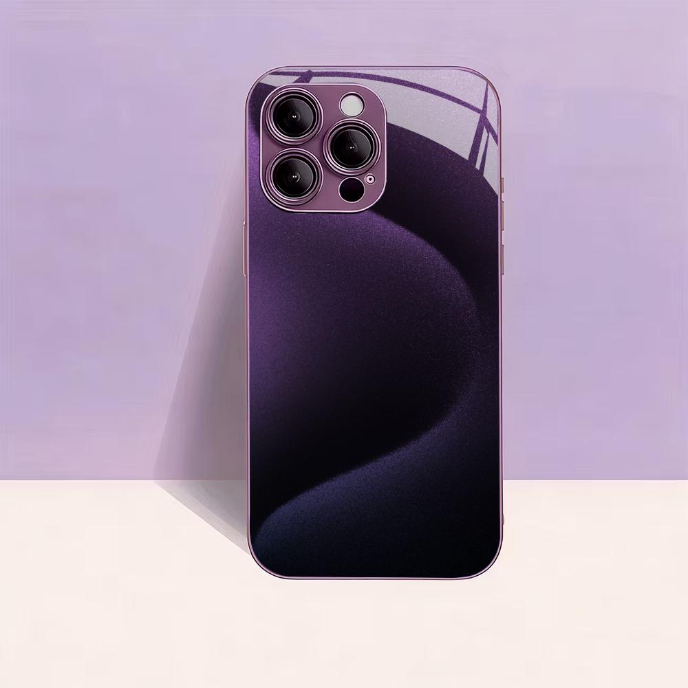 Sleek Purple Black Fluid for coque iphone for iphone 17 case Fashion Case fundas Glass for iPhone 17 16 15 14 13 12 pm Pro Plus