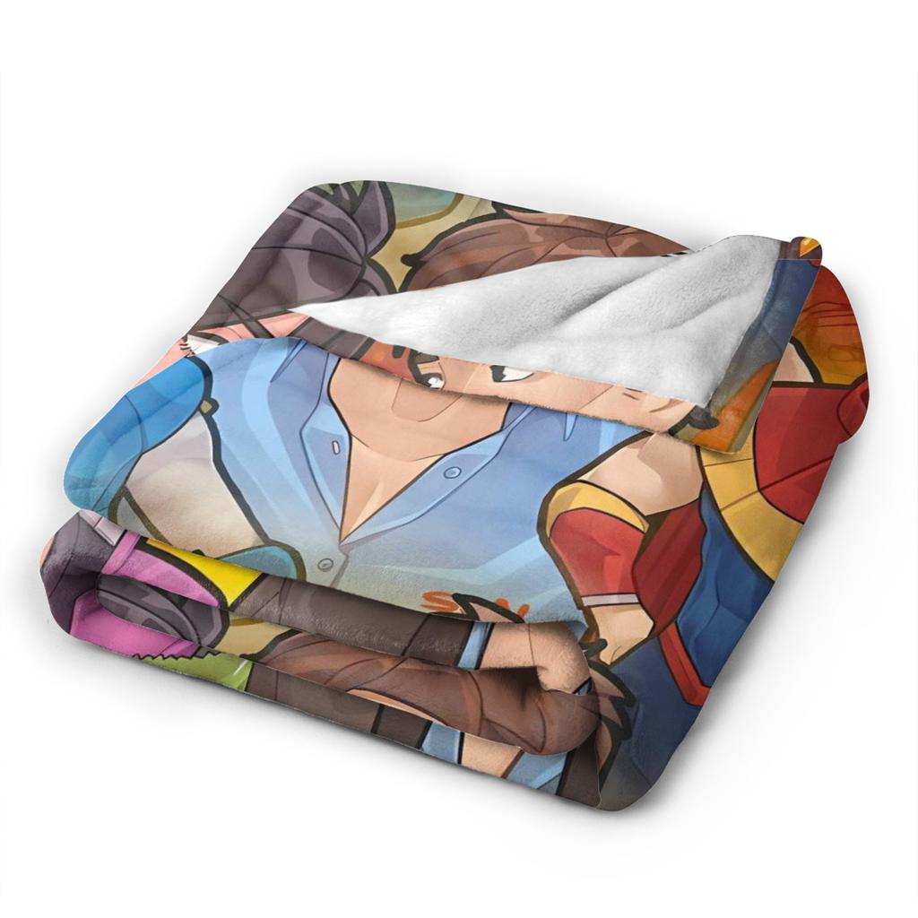 Dispatch Game Characters Flannel Blanket Winter Soft Durable Throw Blanket for  Couch Chair Novelty Bedspread Sofa Bed CoverKids