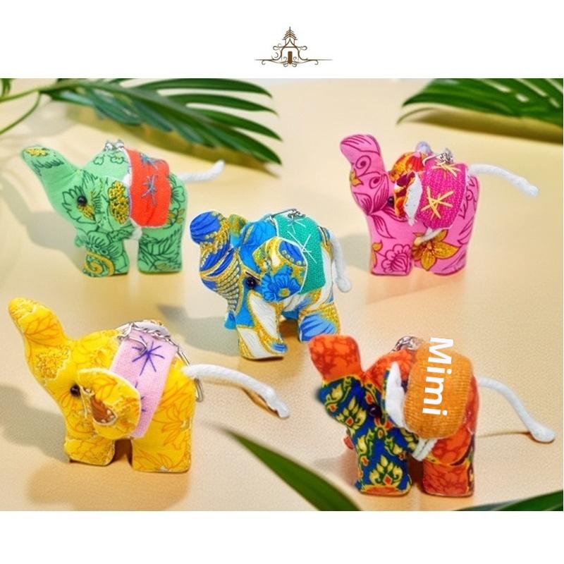 1Pcs Home/Office Hanging Key Chain Thailand National Cloth Stylish Elephant Bag Pendant Wind Chimes Ornaments Diy Decoration