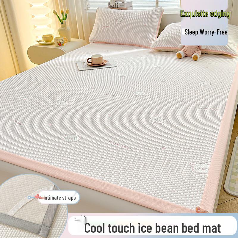 Summer Cool Ice Silk Mattress Topper: Soft, Cooling Bed Sheet for Air Conditioning Comfort