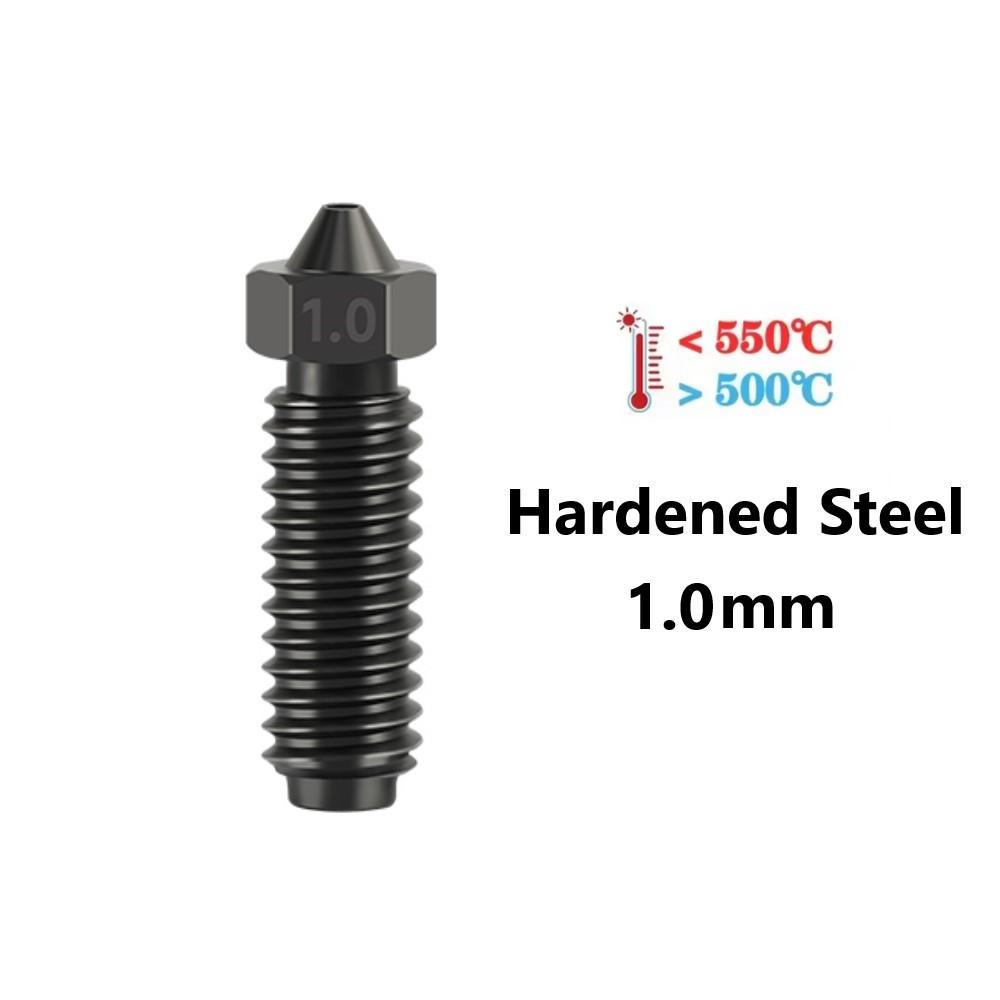 For Anycubic Kobra 3 Hotend Nozzle 0.2 0.4 0.6 0.8 1.0mm Hardened Steel Brass Nozzle For Anycubic Kobra 3 Combo Spare Parts