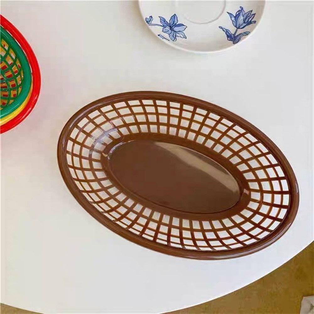 Bunter Korb Servieren Wiederverwendbarer Aufbewahrungskorb Kuchen Hamburger Lebensmittelkörbe Picknickteller