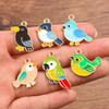 10pcs DIY Jewelry Accessories Cute Multi-colored Bird Parrot Pendant