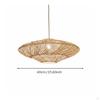 Rattan Pendant Lampshade Retro Design Woven Hanging Light Shade Rustic Elegance Fiber Lamp Cover for