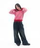 AMES-WORLDWIDE Basic Small Logo Stripe Knit Red