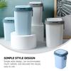 Press Type Trash Can with Lid Portable Small Bathroom Kitchen Bedroom Waste Bin Household Plastic Garbage Pail for Dorm Office