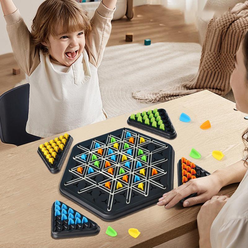 Geometrie-Kette, Dreieck, Schach, Puzzlespiel, Spielzeug, Brettspiel, logisches Denken, Gummibandspiel, Party, Familie, interaktives Kampfset