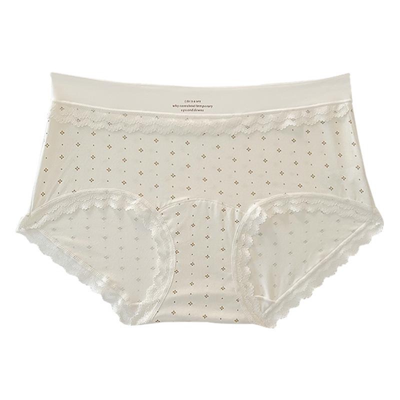 10A Antibakterieller gepunkteter floraler Hüfthöher Slip für Mädchen