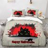 Halloween Pumpkin Horror Festival Bat Bedding Set Boys Girls Twin Queen Size Duvet Cover Pillowcase Bed Kids Adult