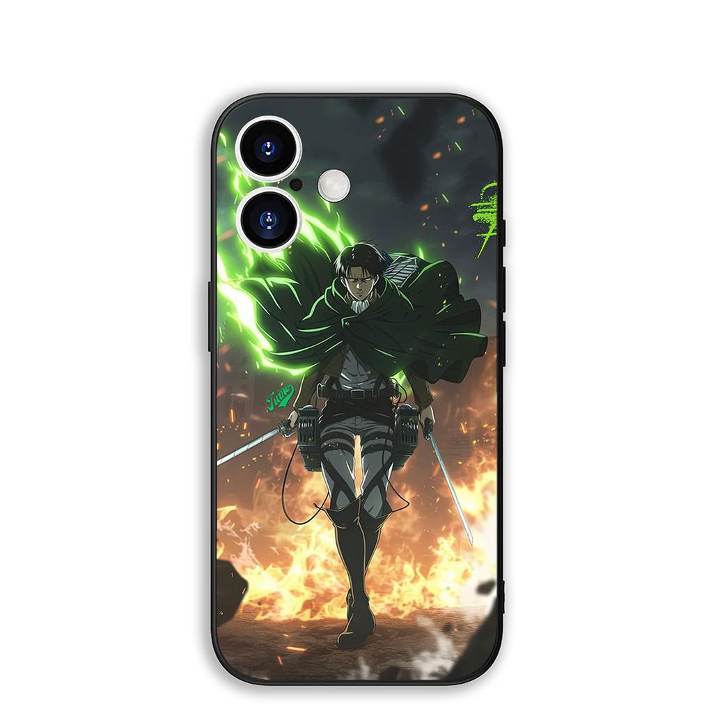 for Motorola Moto G86 G57 G67 G24 G15 G54 Power G13 G14 G34 G35 G45 G53 G55 G75 G72 Case Attack Levi on titan Eren Jaeger anime