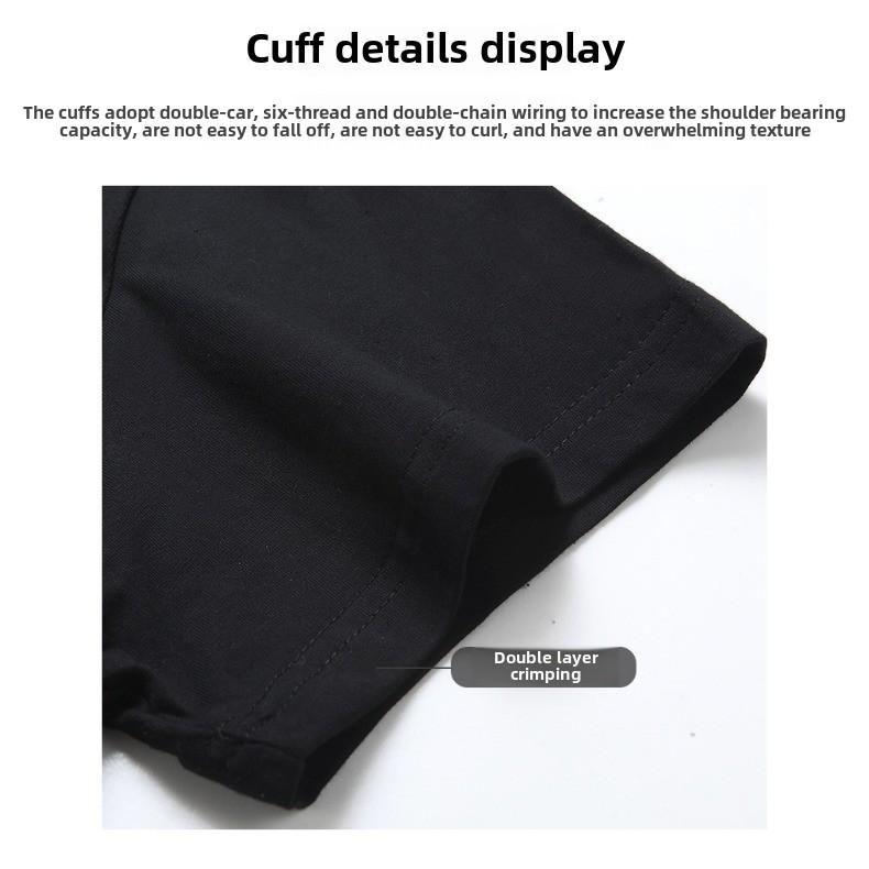 GMXIA Cotton Short Sleeve T-shirt Men's Fashion Loose Half Sleeve Top Printed T-shirt