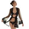 Sex underwear mesh transparent sexy lace pure desire cardigan sex uniform temptation tulle bathrobe