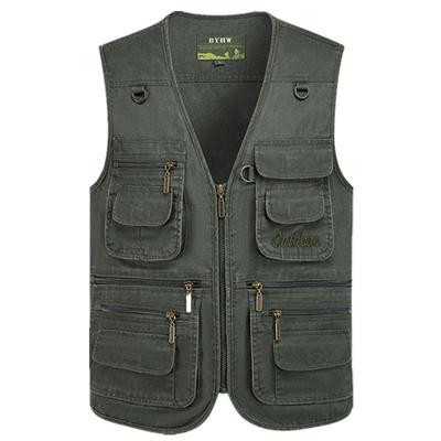 Herrenweste für Frühling und Herbst, große Herrenweste, praktische Mehrfachtaschen zum Angeln