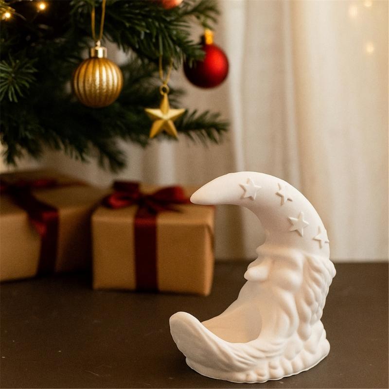 Flexible Moon Shape Silicone Mould For Resin Candle Holders And Decorative Accessories