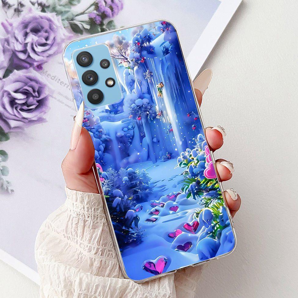 For Samsung A32 5G Case SM-A326B Clear Cute Cat Fashion Funny Painted Back Cover For Samsung Galaxy M32 5G Phone Case SM- M326B