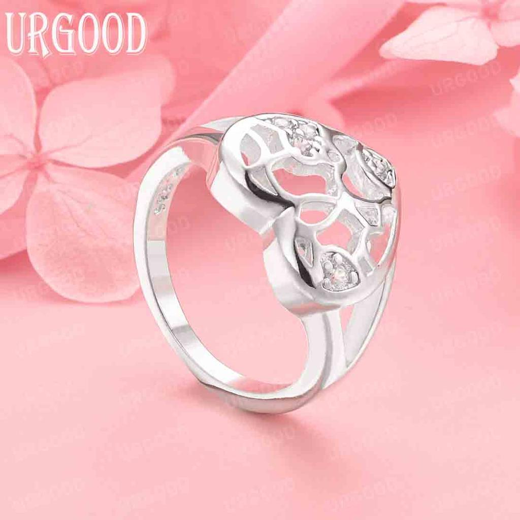 925 Sterling Silver Wedding Jewelry Heart AAA Zircon Romantic Ring