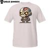 Cyborg Skull T-Shirt | Half-Robot Skeleton with Brain and Wires | Chibi Sci-Fi
