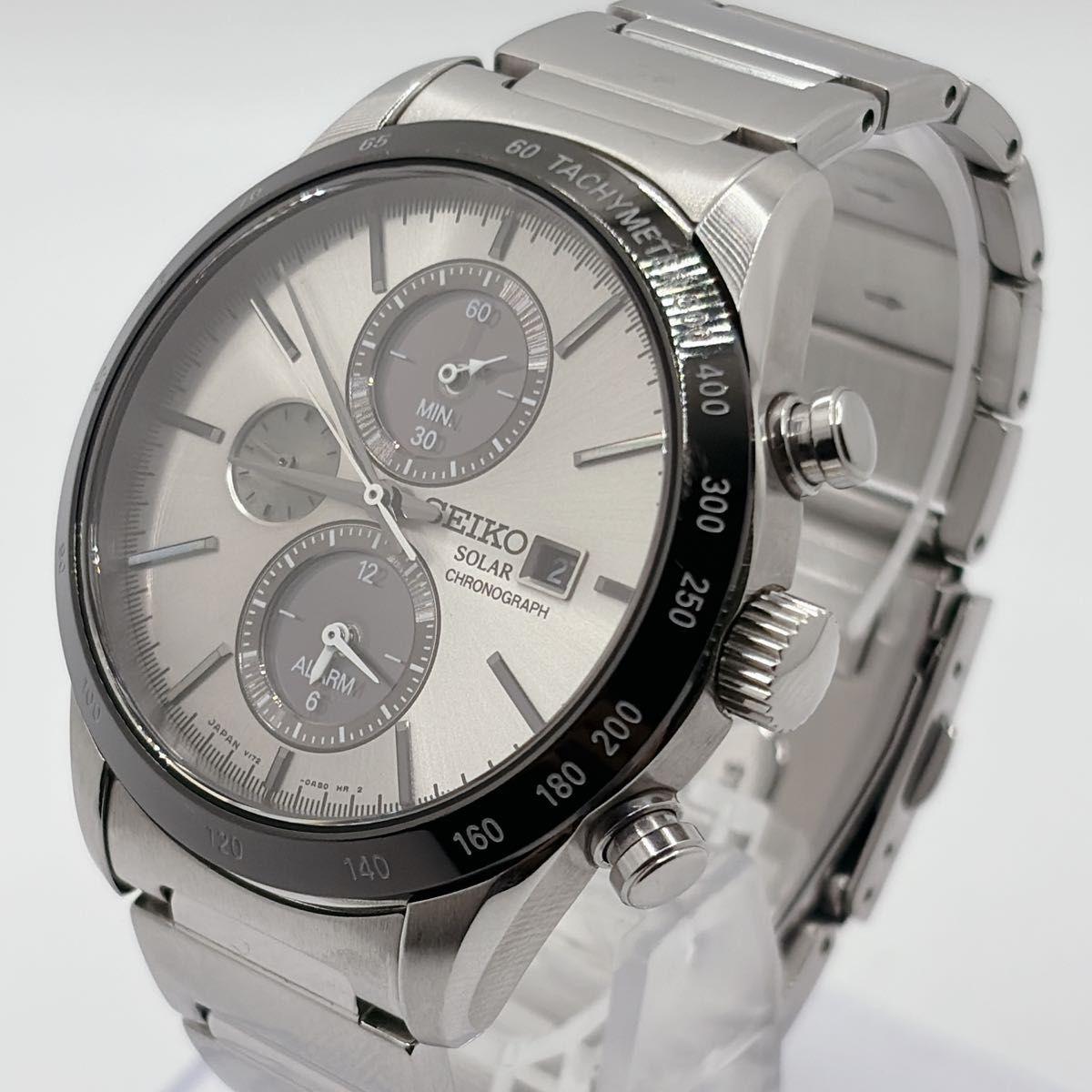 Популярный хронограф SEIKO SPIRIT Часы Seiko Spirit SOLAR Мужские часы V172-0AC0