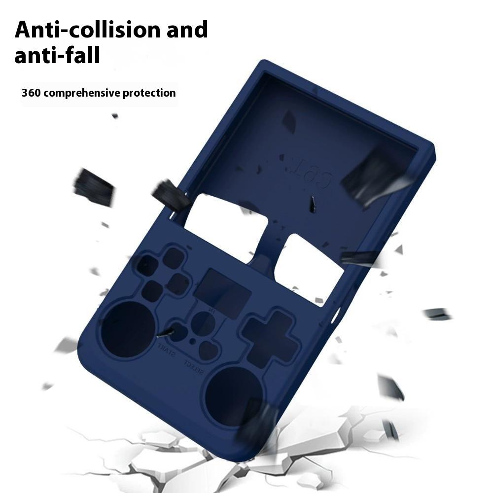 For R36MAX Open Source Handheld Game Console Portable Silicone Protective Case with Wrist Strap