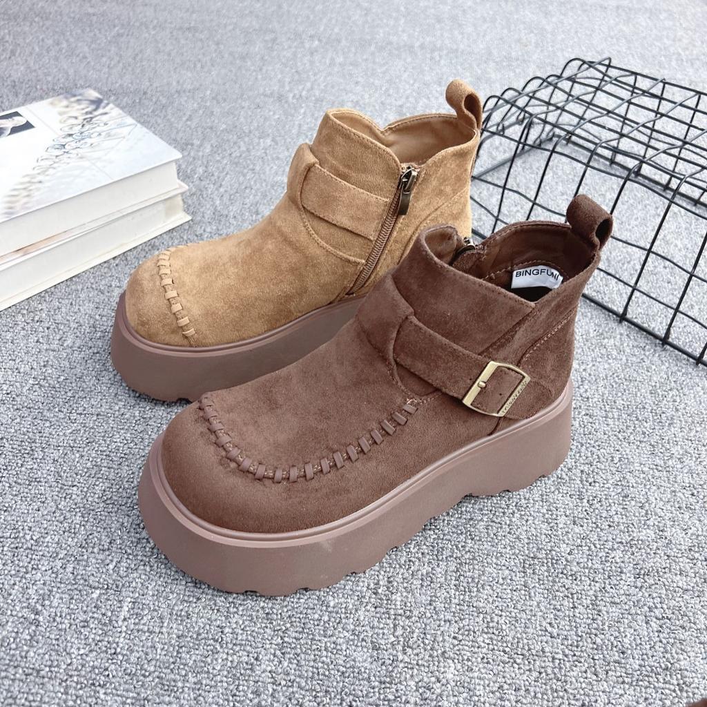 2025 autumn and winter new women's shoes comfortable platform versatile Martin boots casual short boots women's trend versatile women's boots