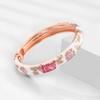 Traditional Vintage Cloisonne Bangle Cheongsam accessories Hollow Out Peony Bracelet  Daily