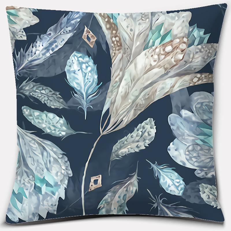 Flower and Bird Printing Series Pattern Pillowcase Square Pillowcase Home Office Decoration Pillowcase