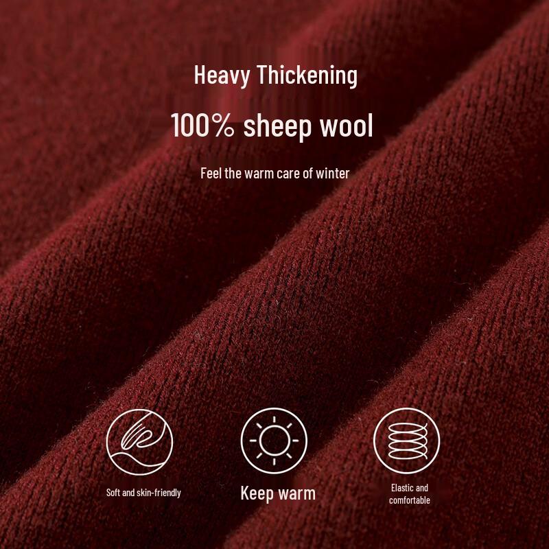 Antonio Men's Heavyweight Merino Wool Polo Sweater