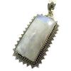 Les Trésors De Lily [P3803] - Silver 'Heaven' Moonstone Pendant - 40x20 Mm