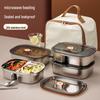 304 Stainless Steel Insulated Lunch Box with Lid, Large Capacity Portable Bento for Adults and Office Workers