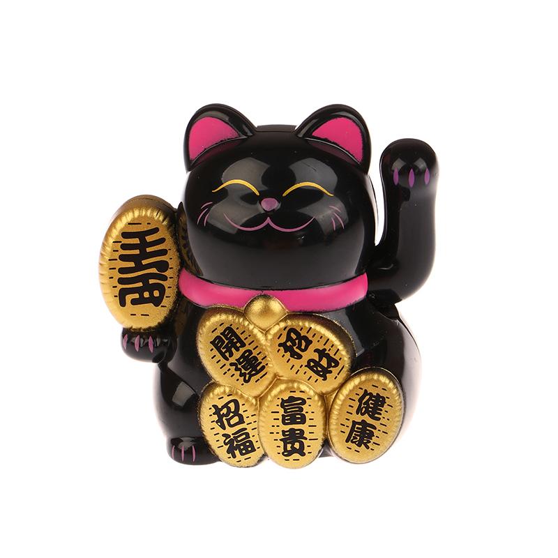 1 Stück Mini Solarbetriebene Chinesische Glückskatze Reichtum Winken Schütteln Hand Glück Willkommen Katze Süße Glückskatze Home Auto Dekor Geschenk