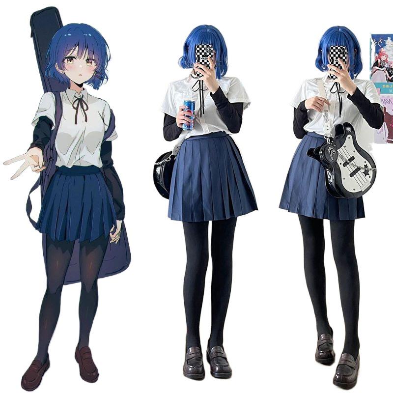 Bocchi the Rock Yamada Ryo & Kita Ikuyo JK School Uniform Cosplay Costume Full Set