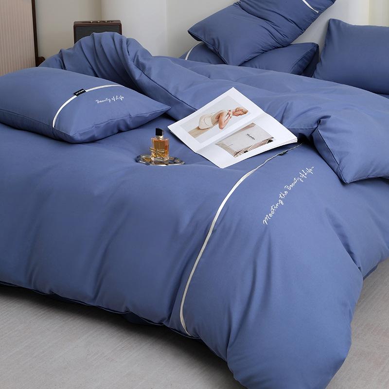 Luxury Five-Star Hotel White Linen Duvet Cover & Bedding Set
