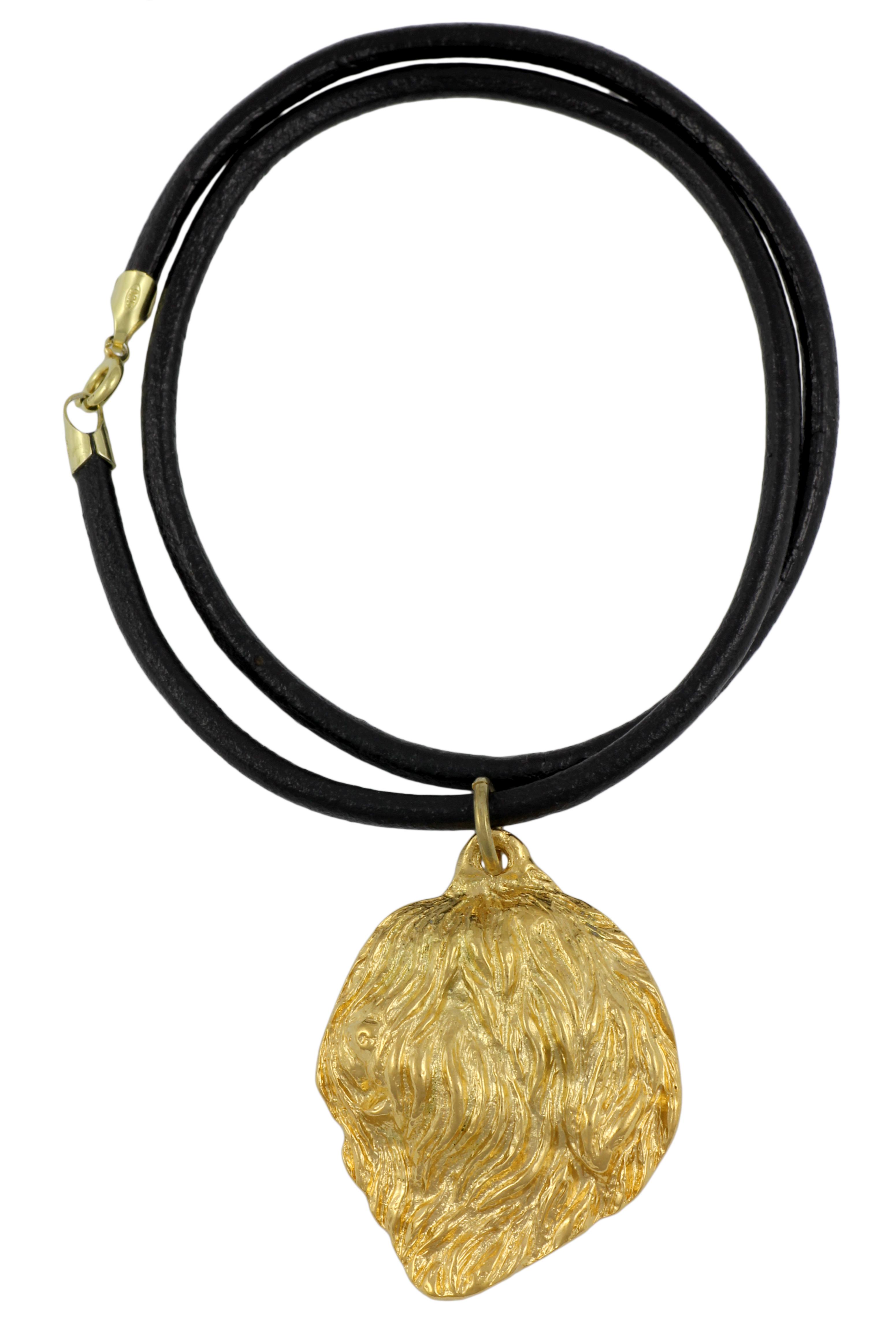 

Polish Lowland Sheepdog, PON, Valee Sheepdog - necklace with a dog in a gift box, gold-plated pendant for a dog lover, striking jewelry by Art-Dog