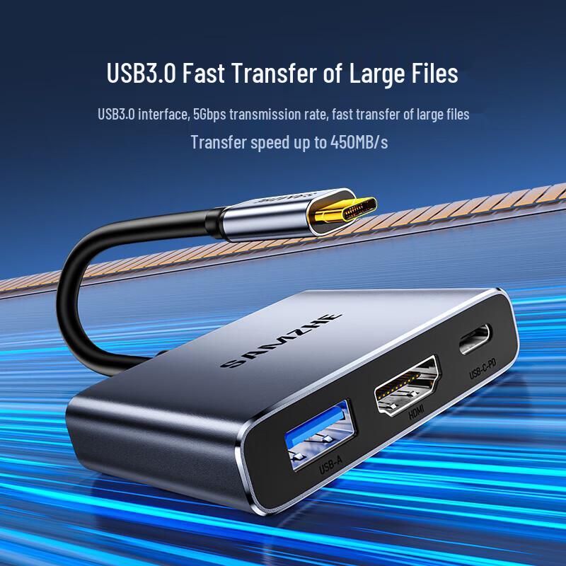Shanze Type-C to HDMI Hub with PD 100W and USB 3.0 (DK-Q3)