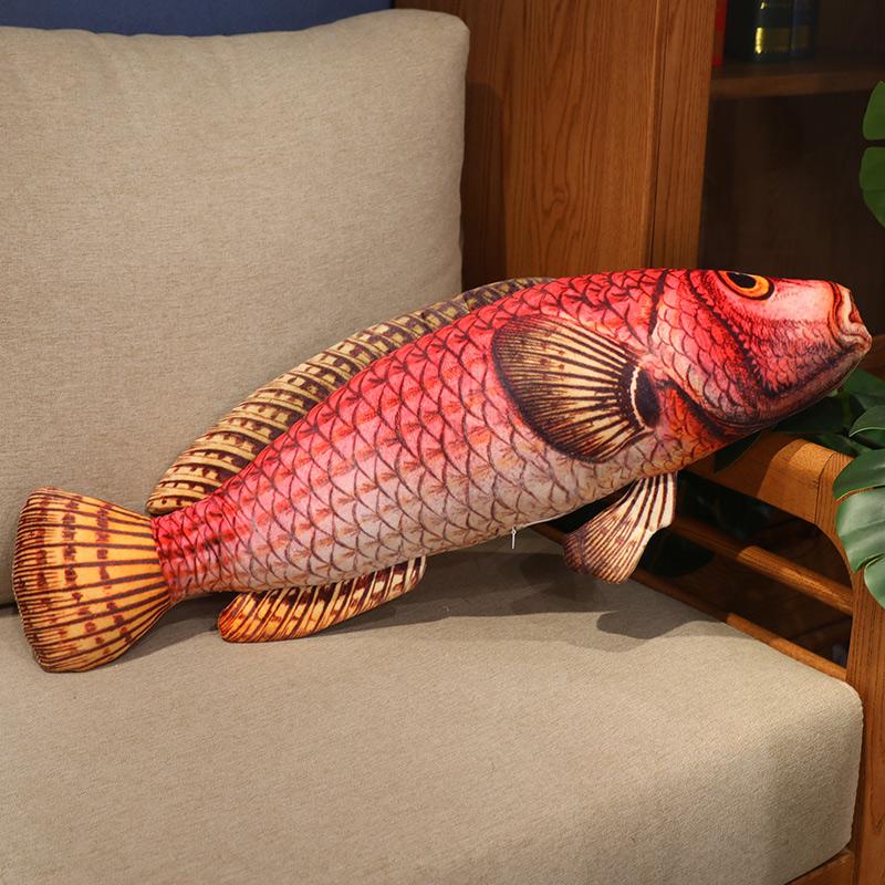 

1Pc 50-110CM Simulation Fish Plush Toys Real Life Marine Fish Pillow Stuffed Soft Animal Cushion Creative Pet Gift 50cm