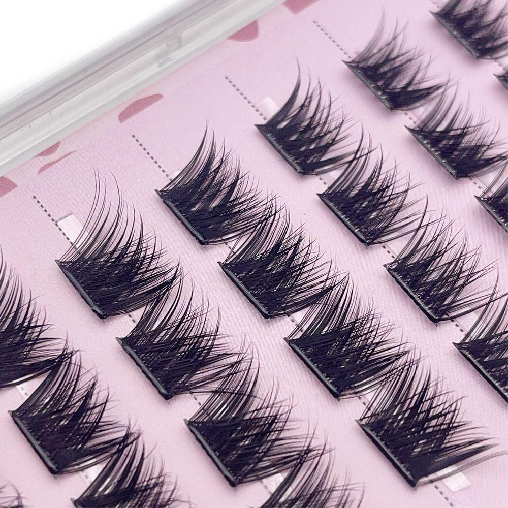 Clusters Press On Lashes Selbstklebende Fertigwimpern Selbstklebende Wimpern für Anfänger