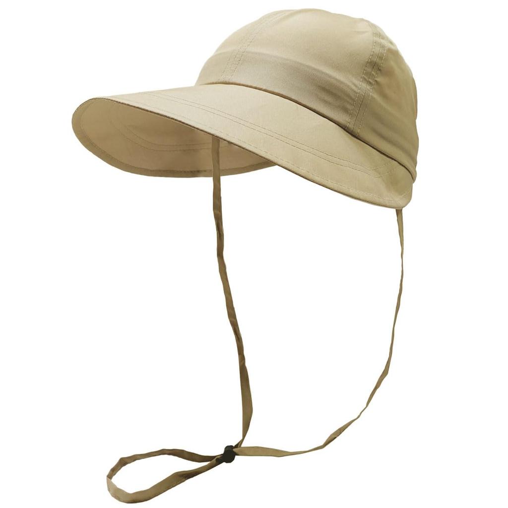 Basicunque Cap Beige Dusp Wide Visor UV Cut Water Repellent Washable Quick Drying Antibacterial Deodorizing Women's