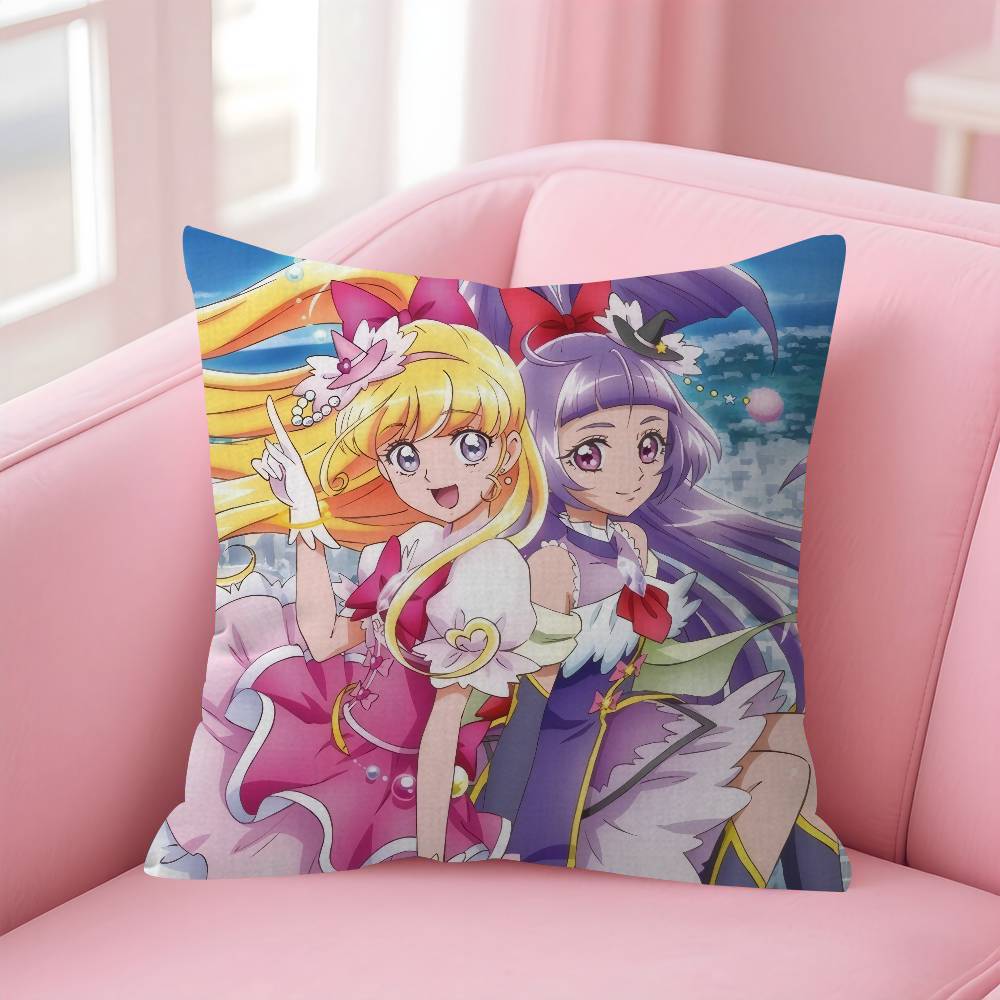 Anime Futari Wa Pretty Cure Cushion Cover Inches Farmhouse Decor Home Throw Pillow Covers For Couch Decorations