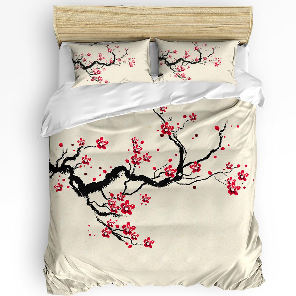 Lightweight Cozy Double Quilt Chinese Ink Landscape Painting Polyester With Pillow Case Custom 3pcs Bed Home Textile