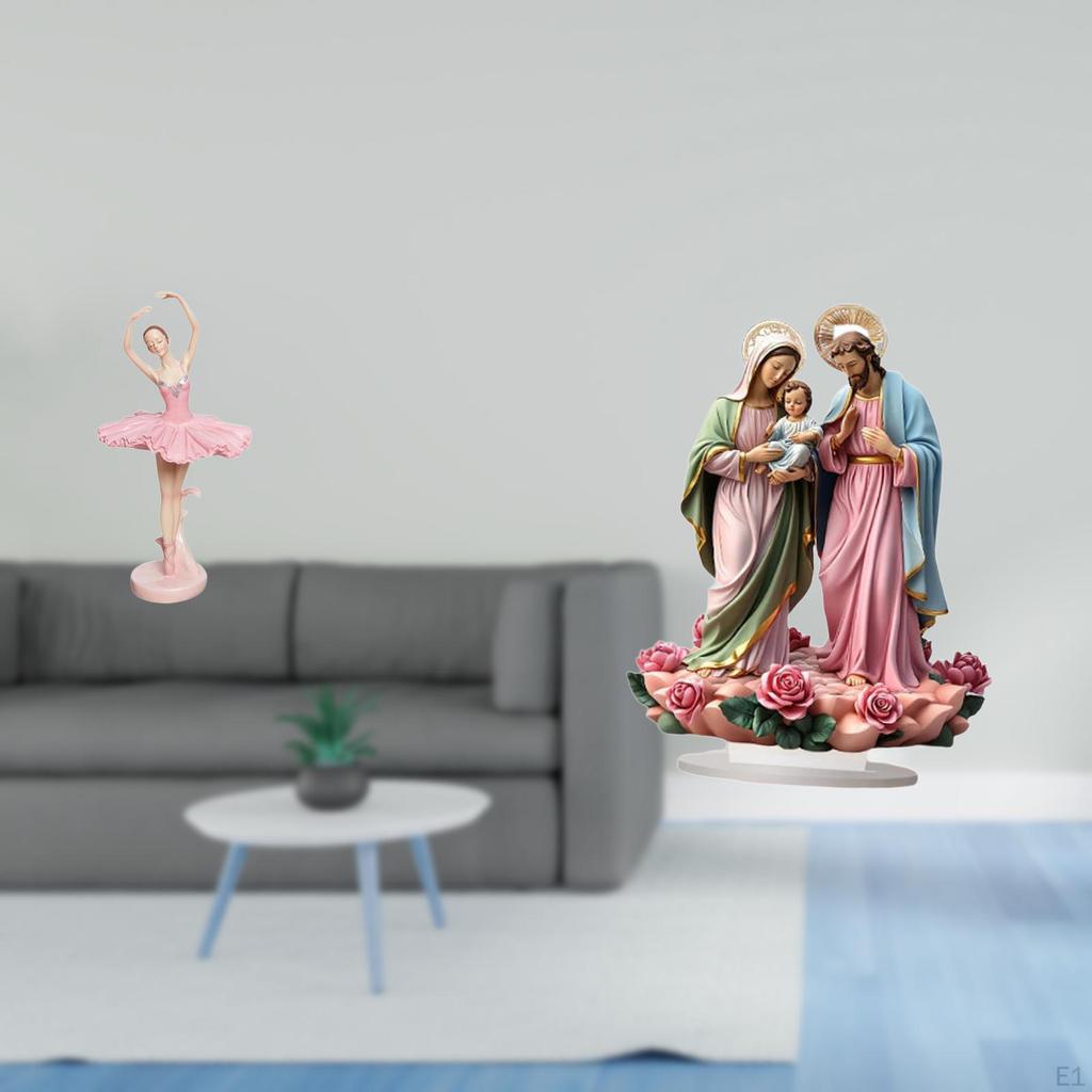 Ballerina Figurine Resin Girl Sculpture Birthday Gift Novelty Souvenir Desktop Ornament for Office