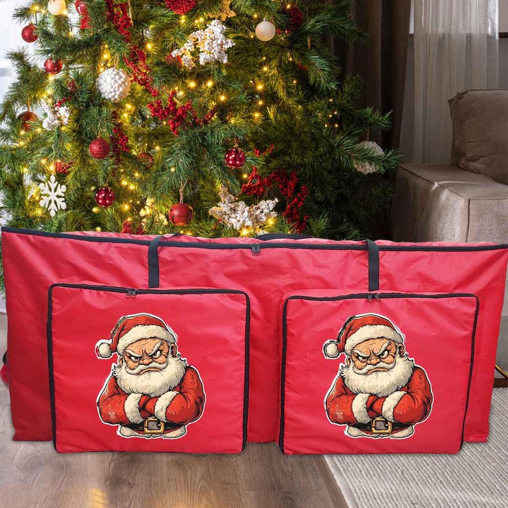 Christmas Tree Storage Dustproof Organizer With 2 Front Pockets Holiday Wreath Storage Container For Laundry Garage Living Room