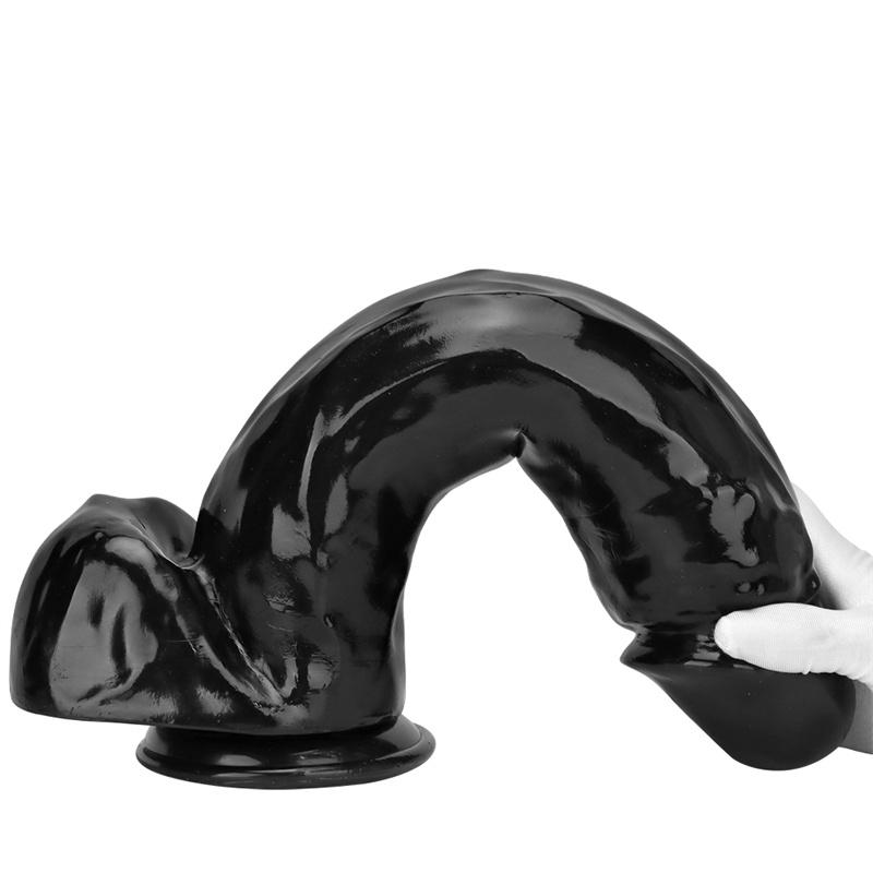 37*7.2cm Female Black Giant Anal Expansion Cum Expansion Giant Anal Plug Simulation Phallus Dildo