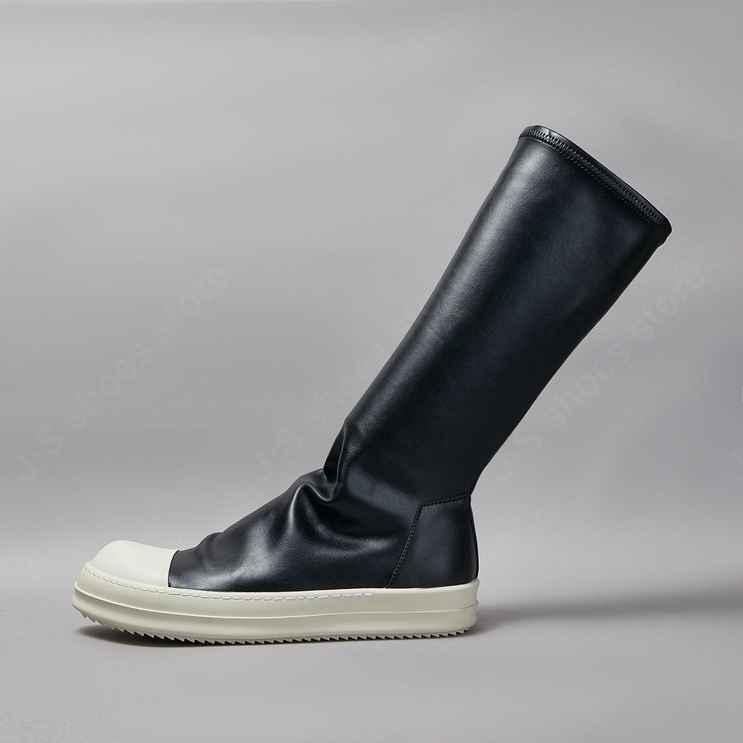 

Ro Мужская обувь Женская повседневная обувь Стрейч ботфорты до колена Черные кожаные ботинки Лоферы Плоские кроссовки Кожаные ботильоны 48 чёрный