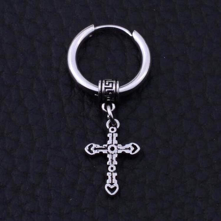 Trendy Unisex Korean-Hong Kong Small Circle Titanium Earrings: Minimalist Niche Design