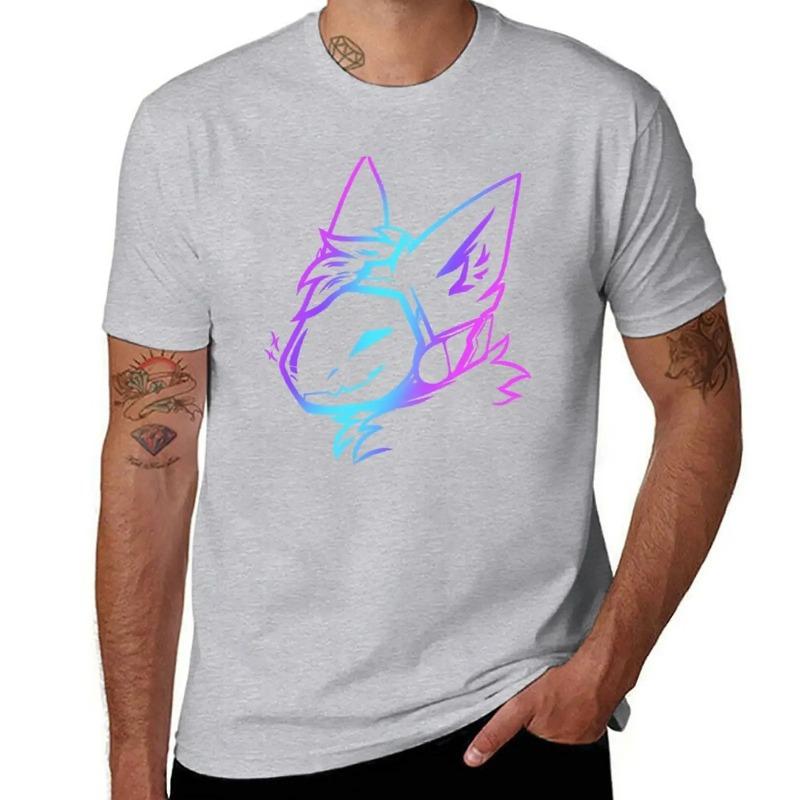 Groovy Protogen Bust Lineart T-Shirt Tees Graphic T Shirts Clothing for Men Shirt